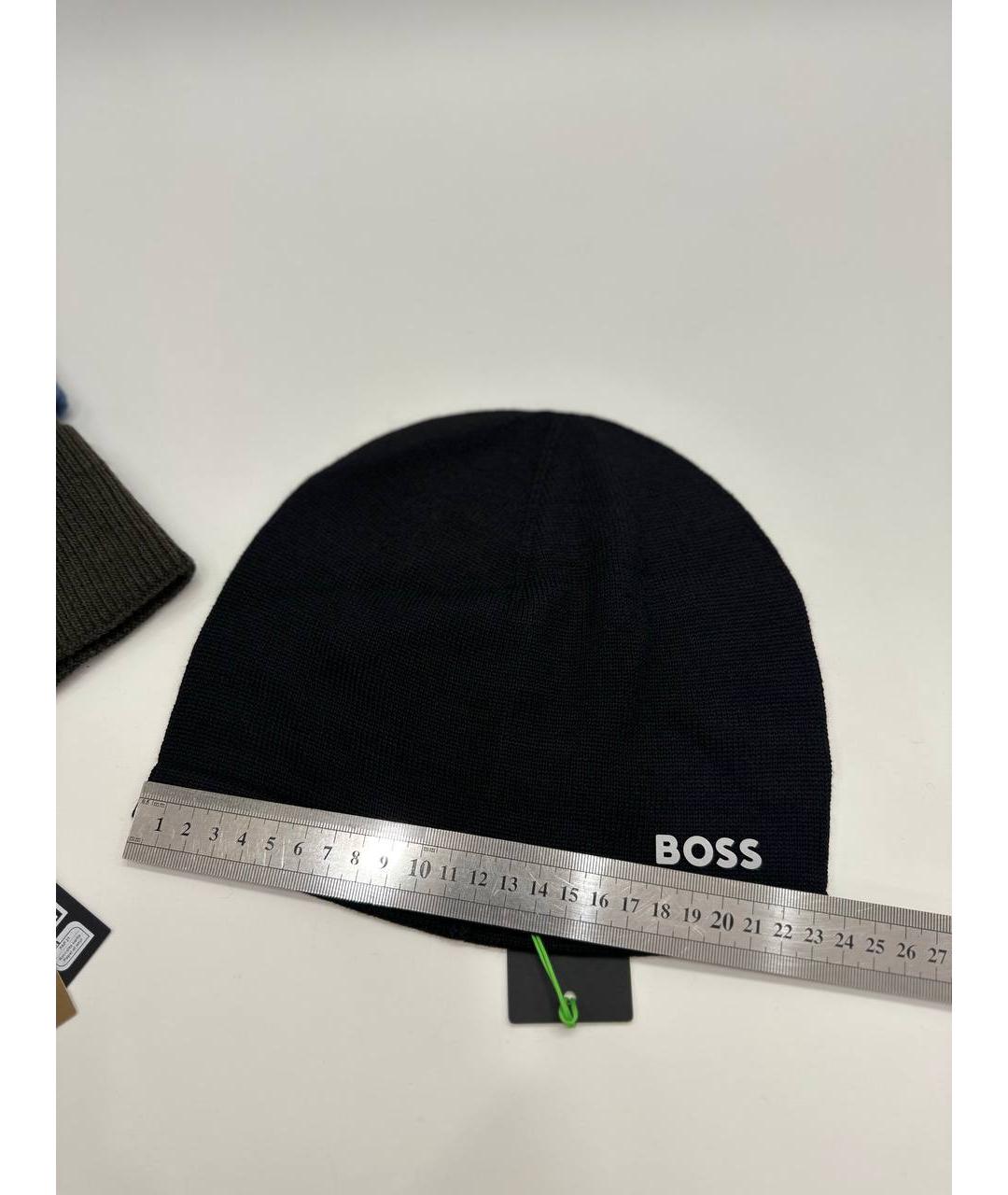 HUGO BOSS Черная шерстяная шапка, фото 6