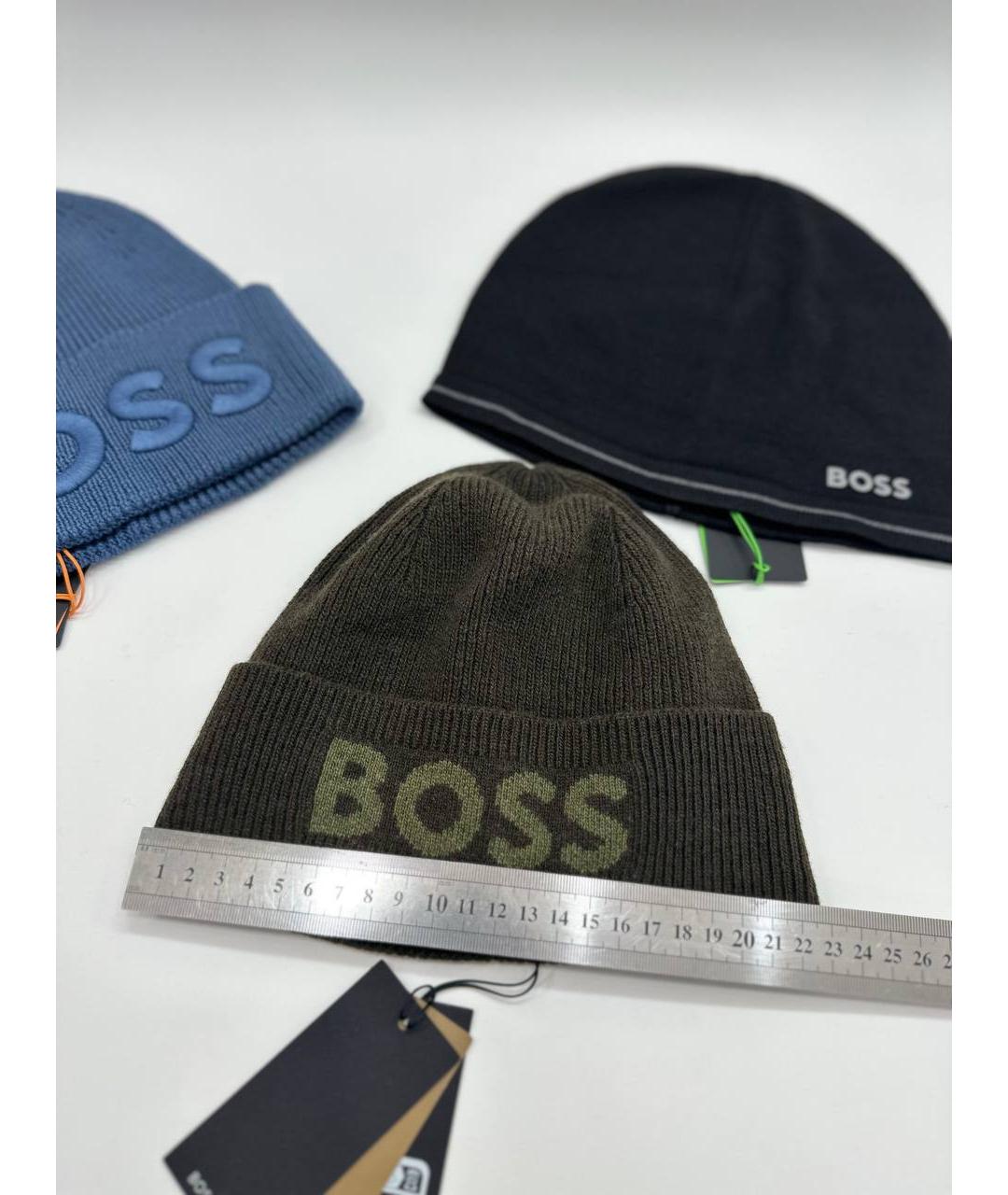 HUGO BOSS Хаки шерстяная шапка, фото 4