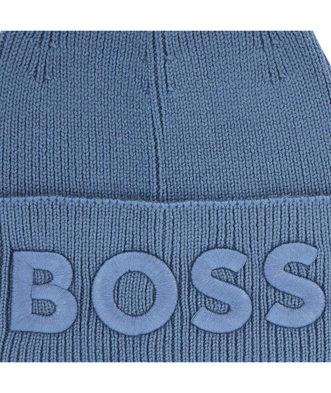 HUGO BOSS Голубая шерстяная шапка, фото 3