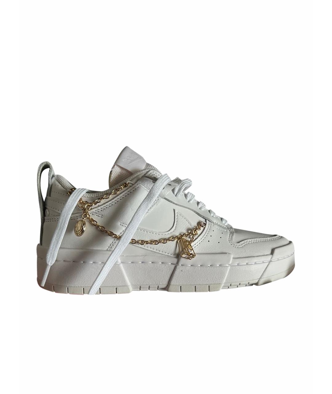 NIKE Белые кроссовки из искусственной кожи, фото 1