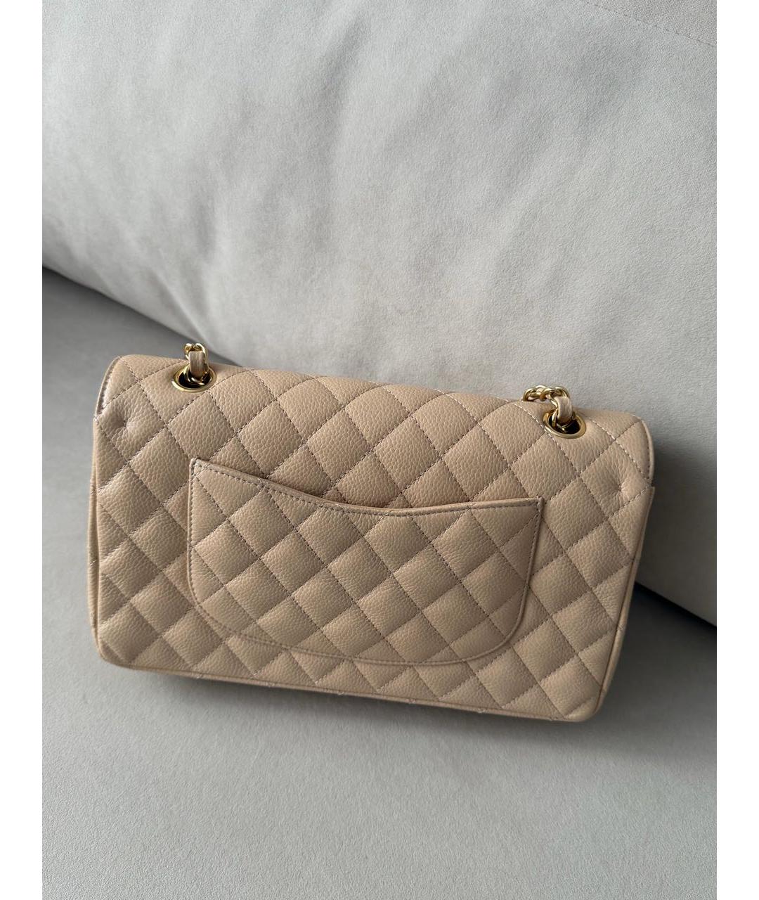 CHANEL Бежевая кожаная сумка через плечо, фото 2