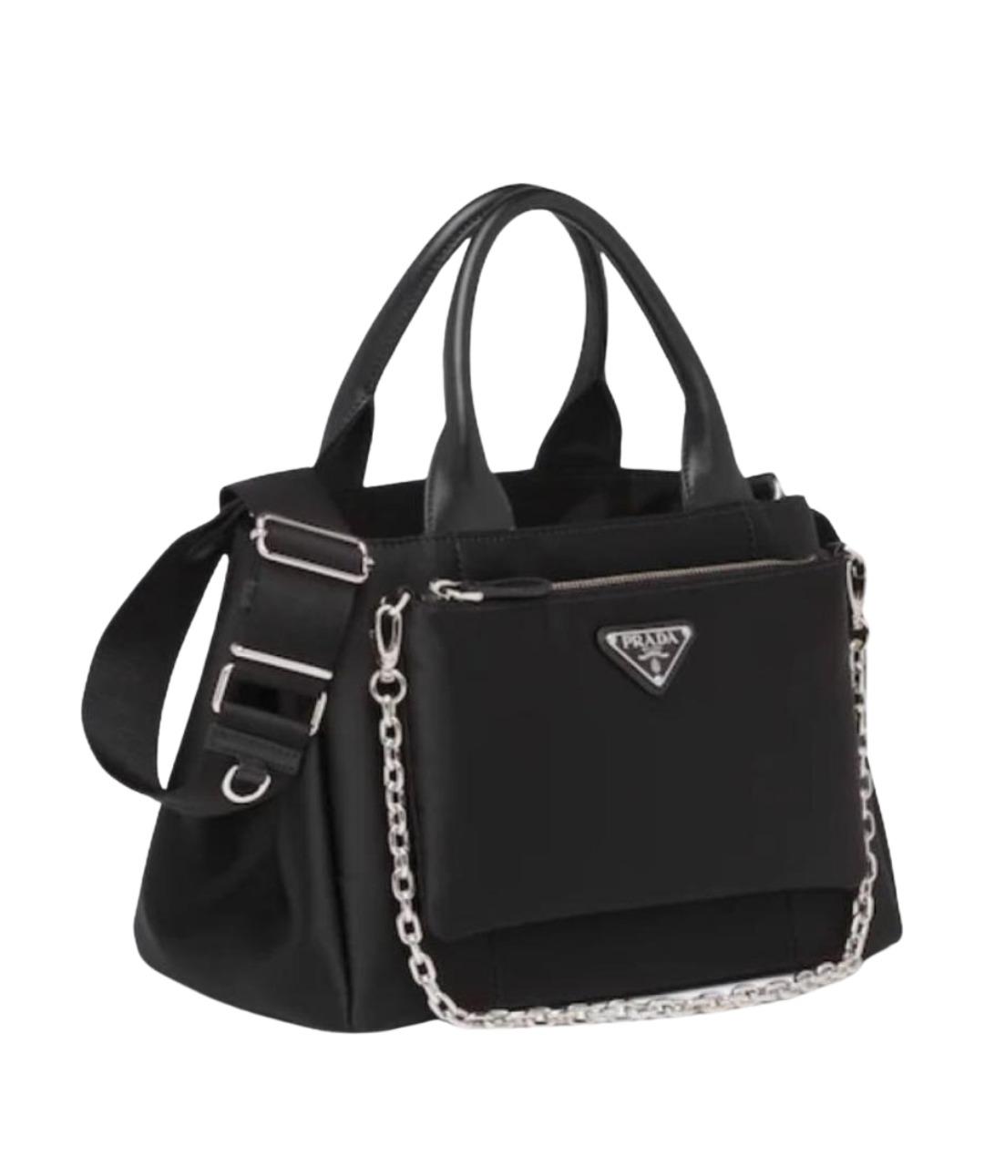 PRADA Черная нейлоновая сумка тоут, фото 1