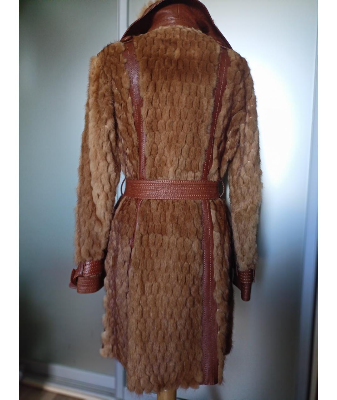 ESCADA Коричневая меховая шуба, фото 3