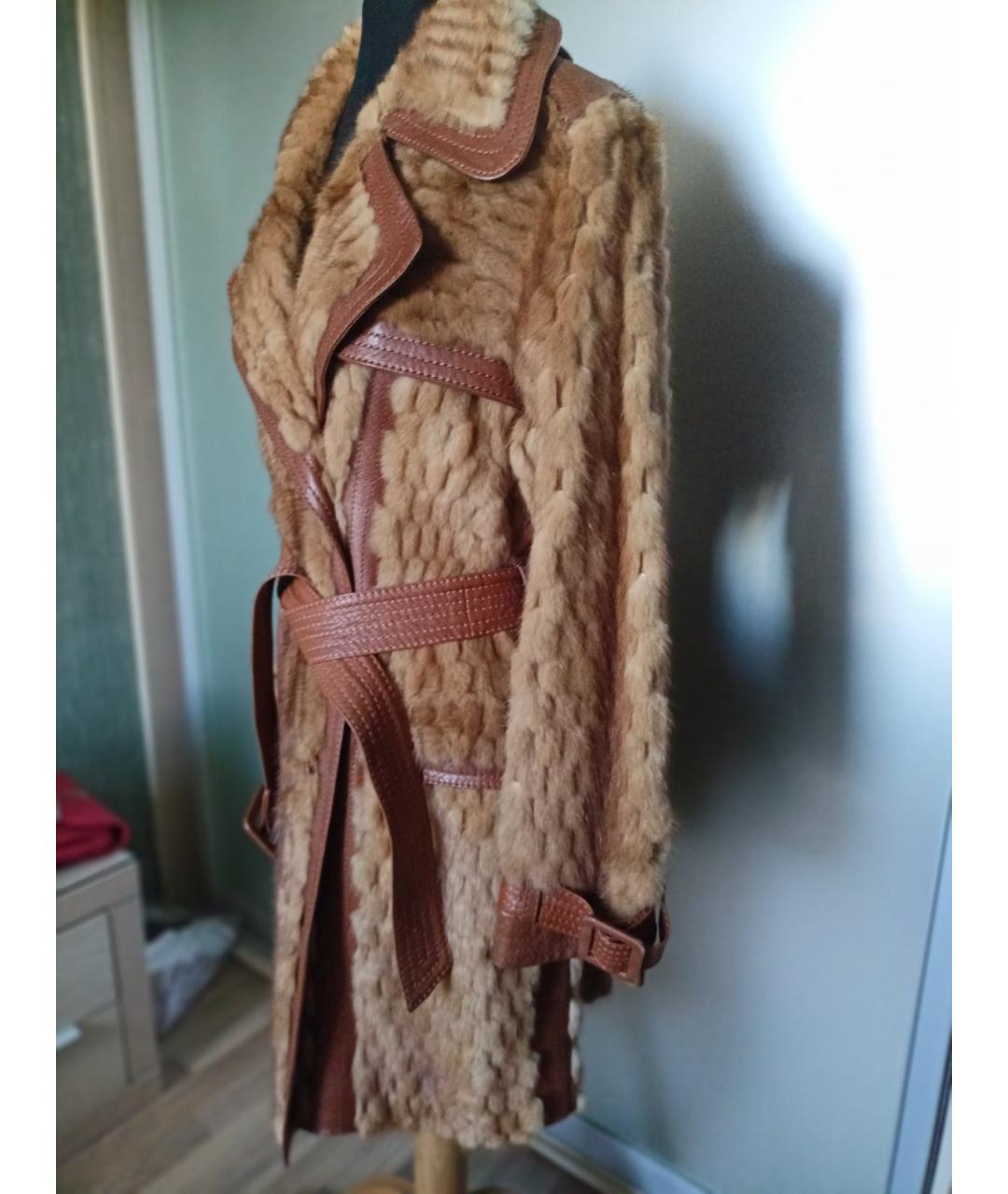 ESCADA Коричневая меховая шуба, фото 4