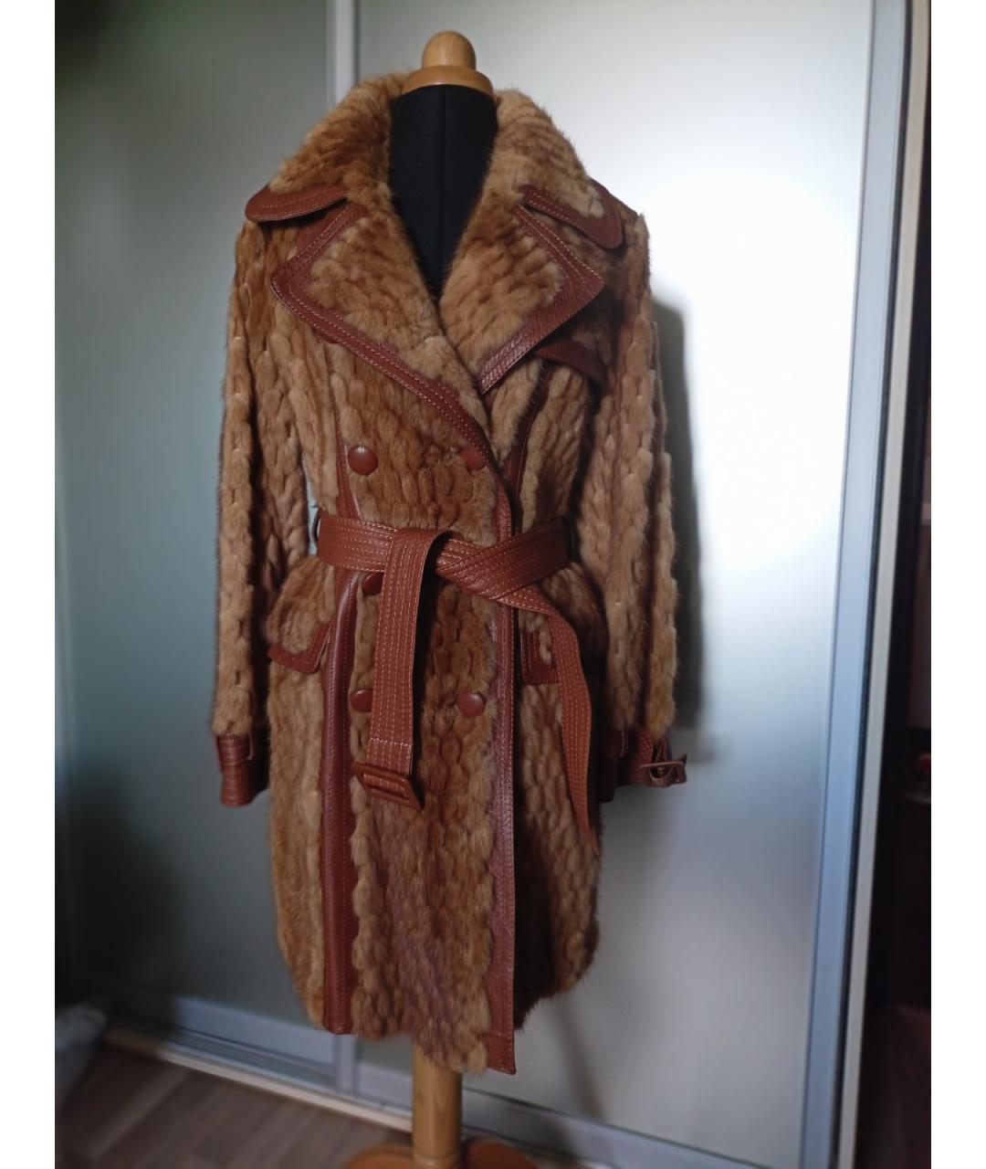 ESCADA Коричневая меховая шуба, фото 2
