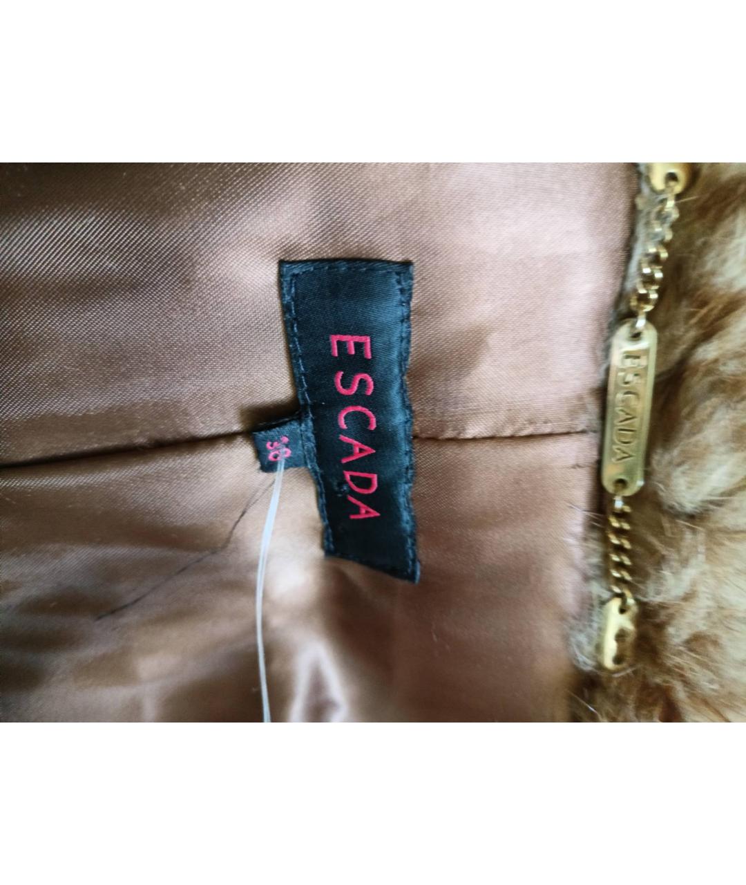 ESCADA Коричневая меховая шуба, фото 5
