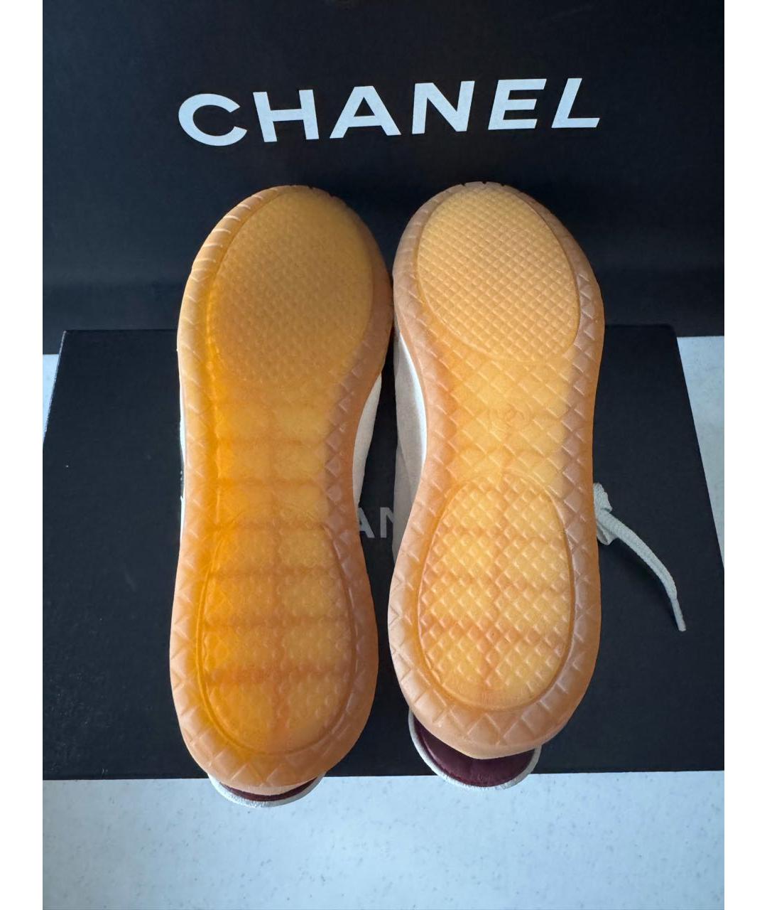 CHANEL Белые кожаные кеды, фото 6