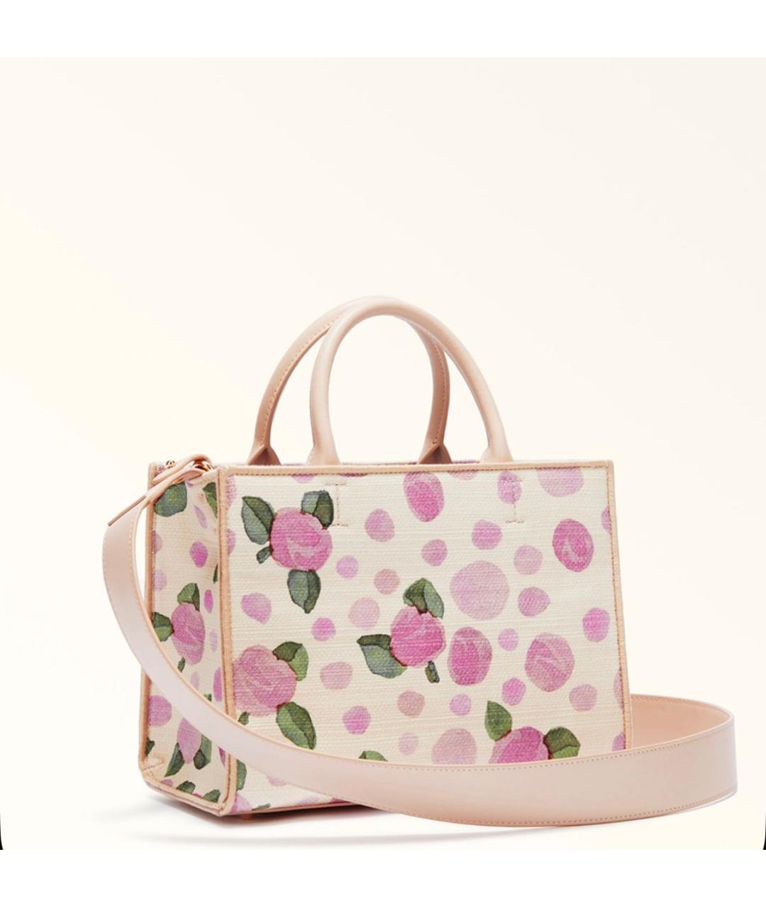 FURLA Розовая сумка тоут из канвы, фото 9