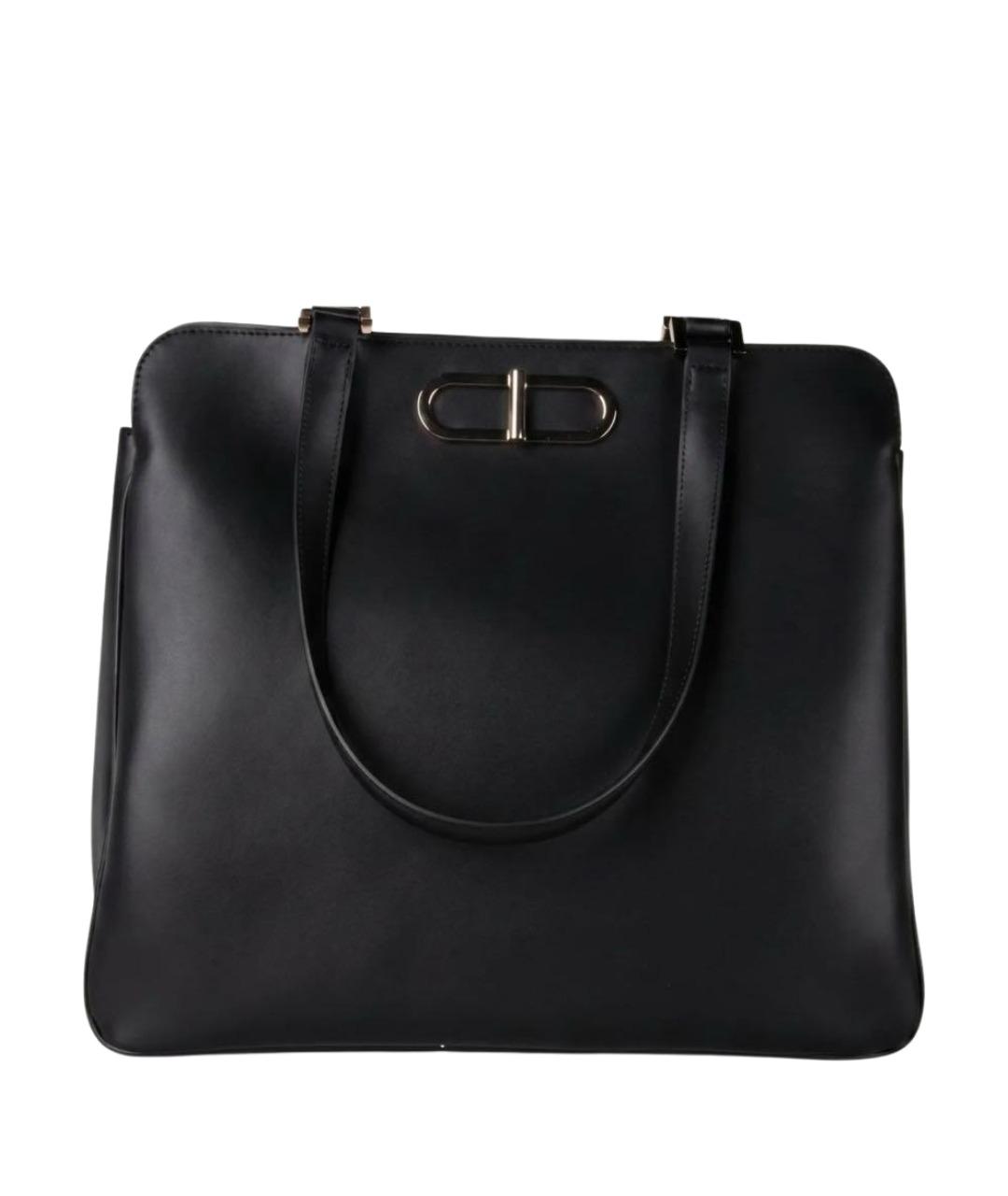FURLA Черная кожаная сумка с короткими ручками, фото 1