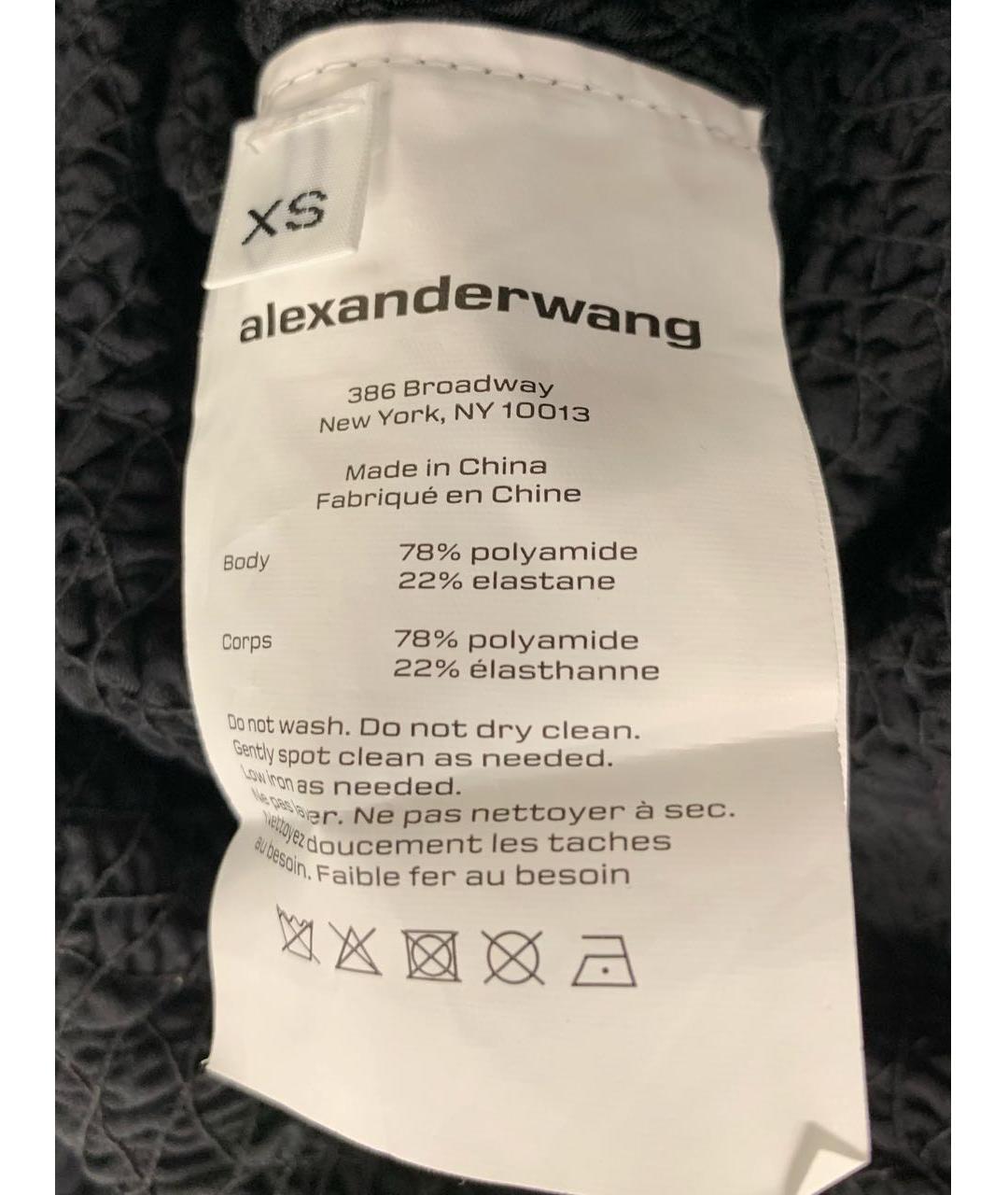 ALEXANDER WANG Черное полиамидовое платье, фото 4