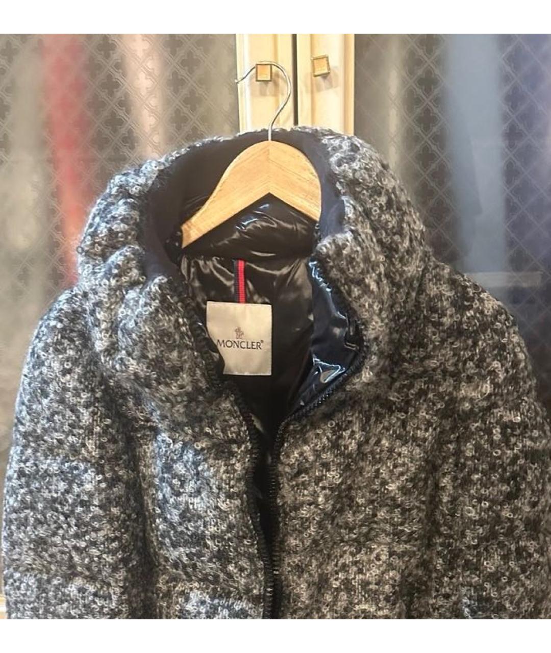 MONCLER Антрацитовая шерстяная куртка, фото 3