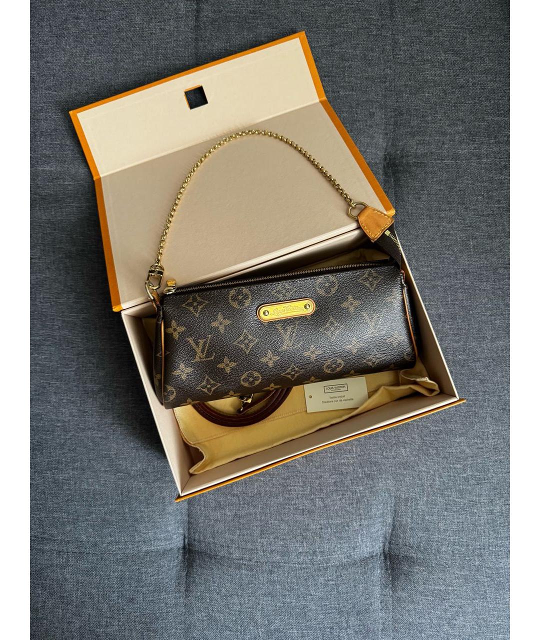 LOUIS VUITTON Коричневая сумка с короткими ручками из канвы, фото 2