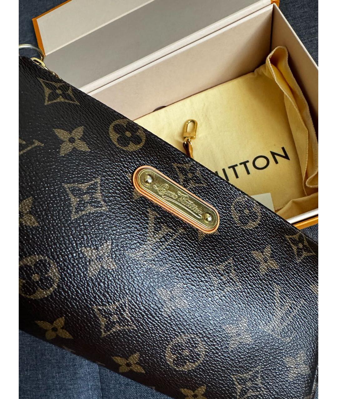 LOUIS VUITTON Коричневая сумка с короткими ручками из канвы, фото 3
