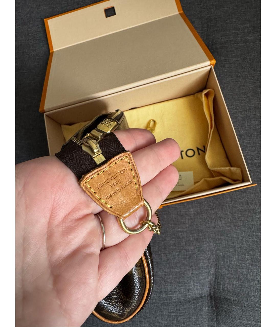 LOUIS VUITTON Коричневая сумка с короткими ручками из канвы, фото 6