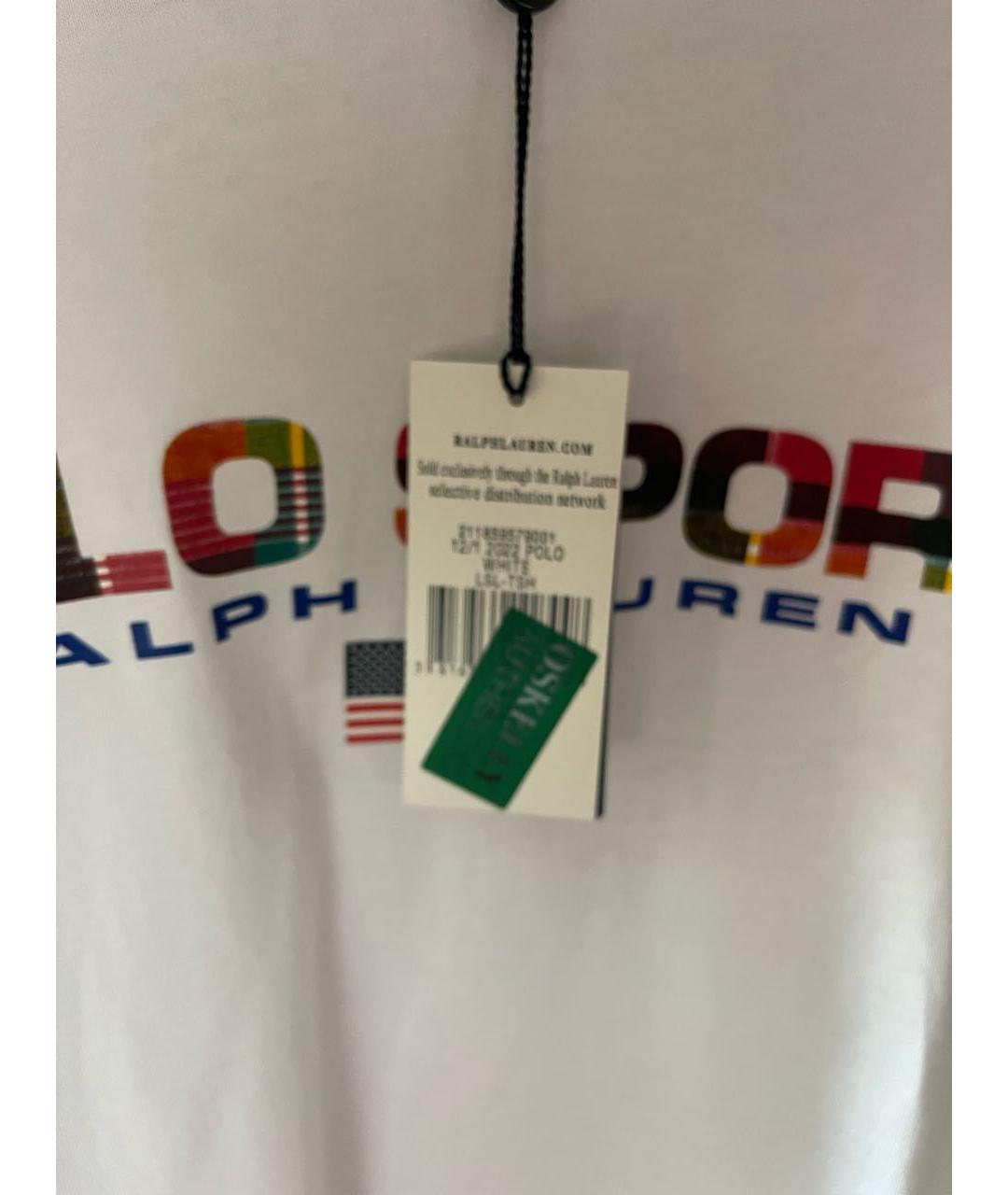 POLO RALPH LAUREN Белая хлопковая футболка, фото 4