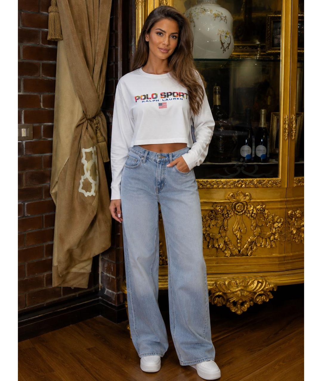 POLO RALPH LAUREN Белая хлопковая футболка, фото 5