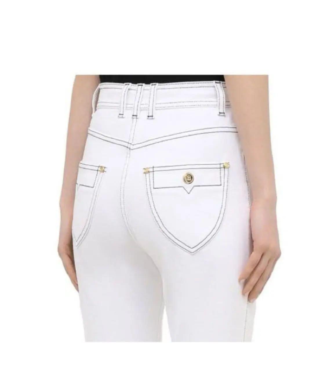 BALMAIN Белые хлопко-эластановые джинсы слим, фото 6