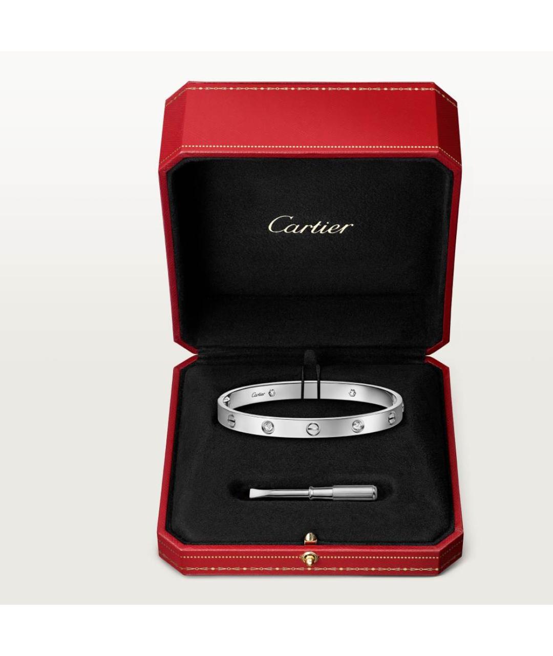 CARTIER Серебряный браслет из белого золота, фото 3