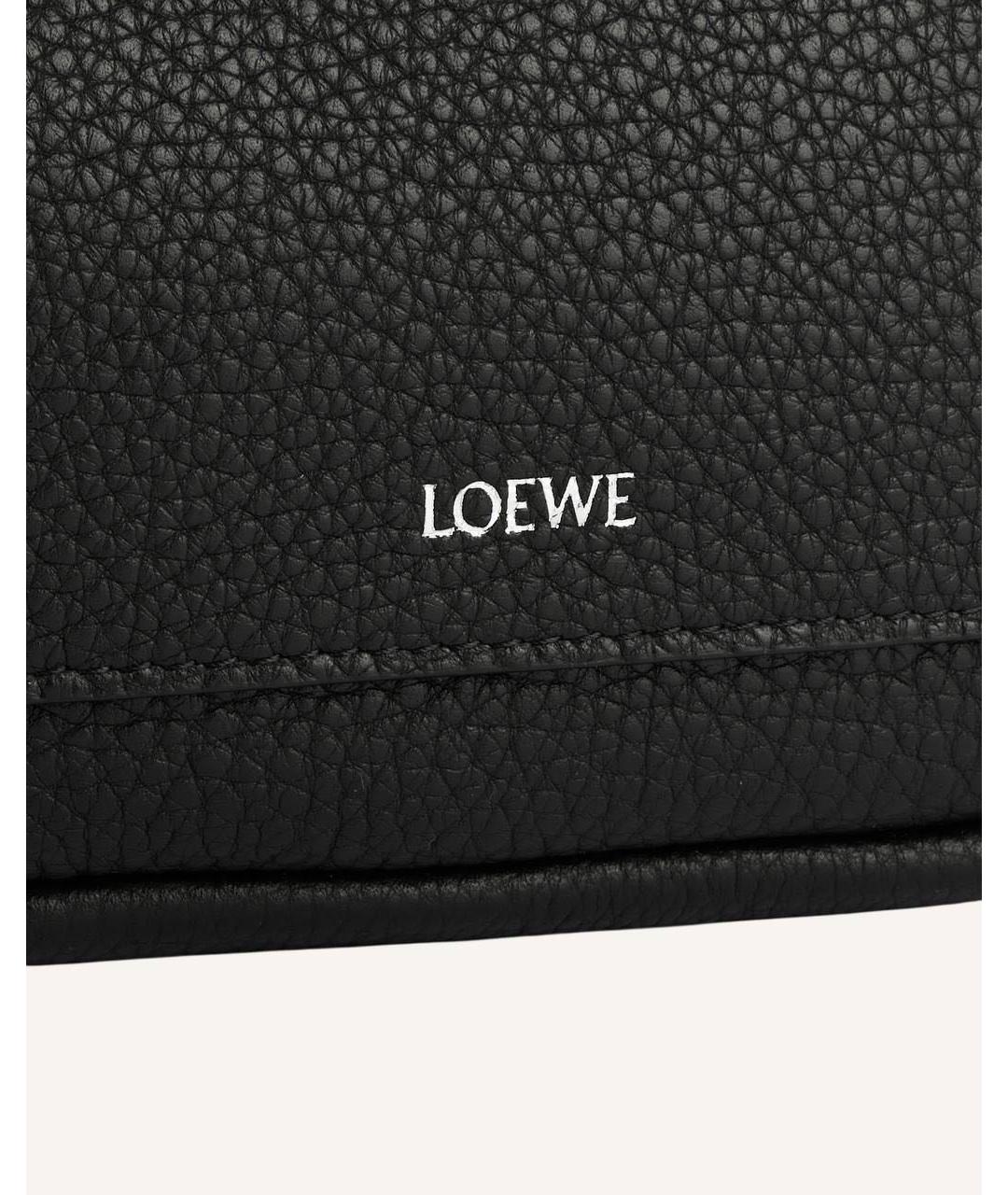 LOEWE Черная кожаная сумка на плечо, фото 4