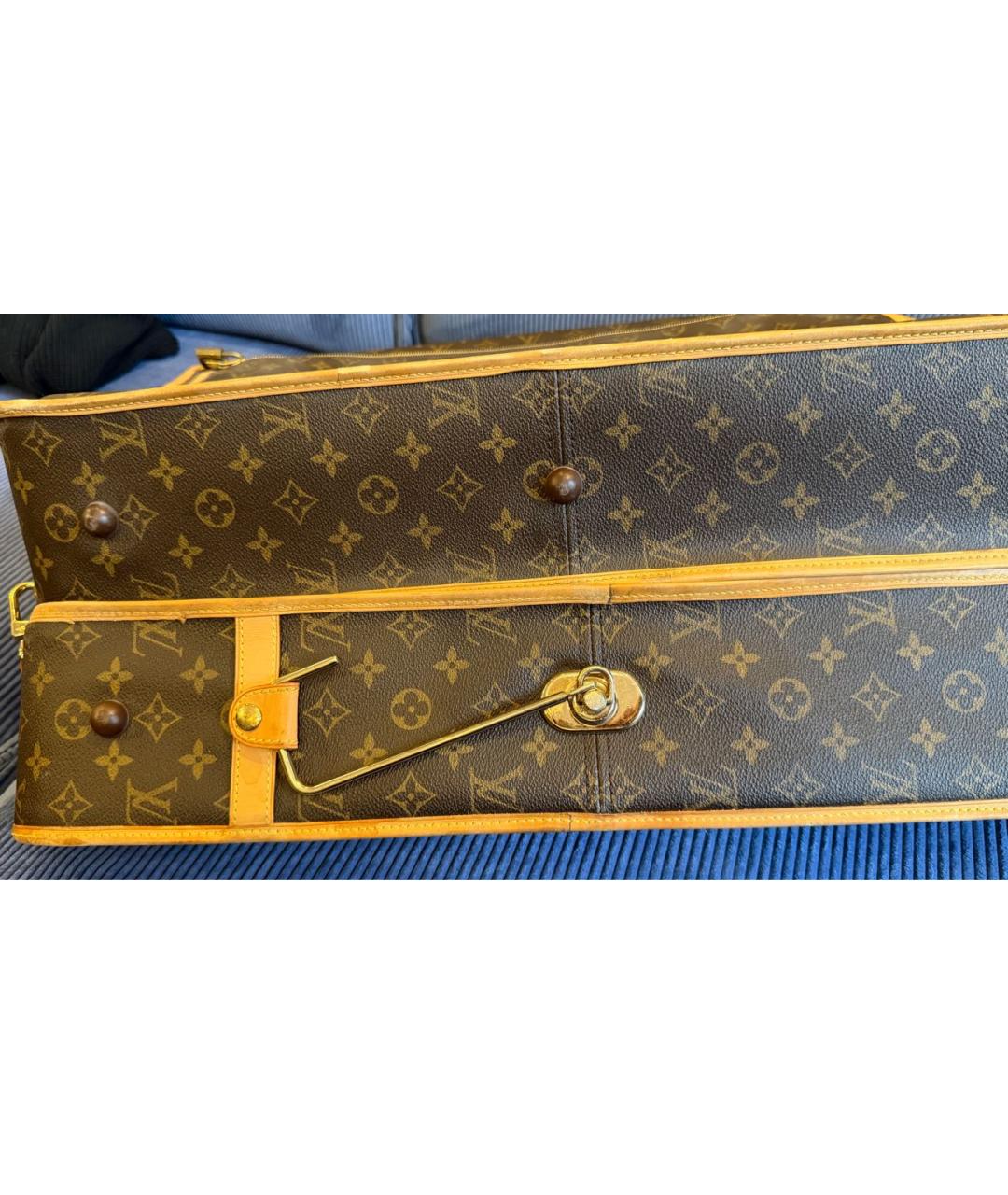 LOUIS VUITTON Коричневый чемодан из канвы, фото 5