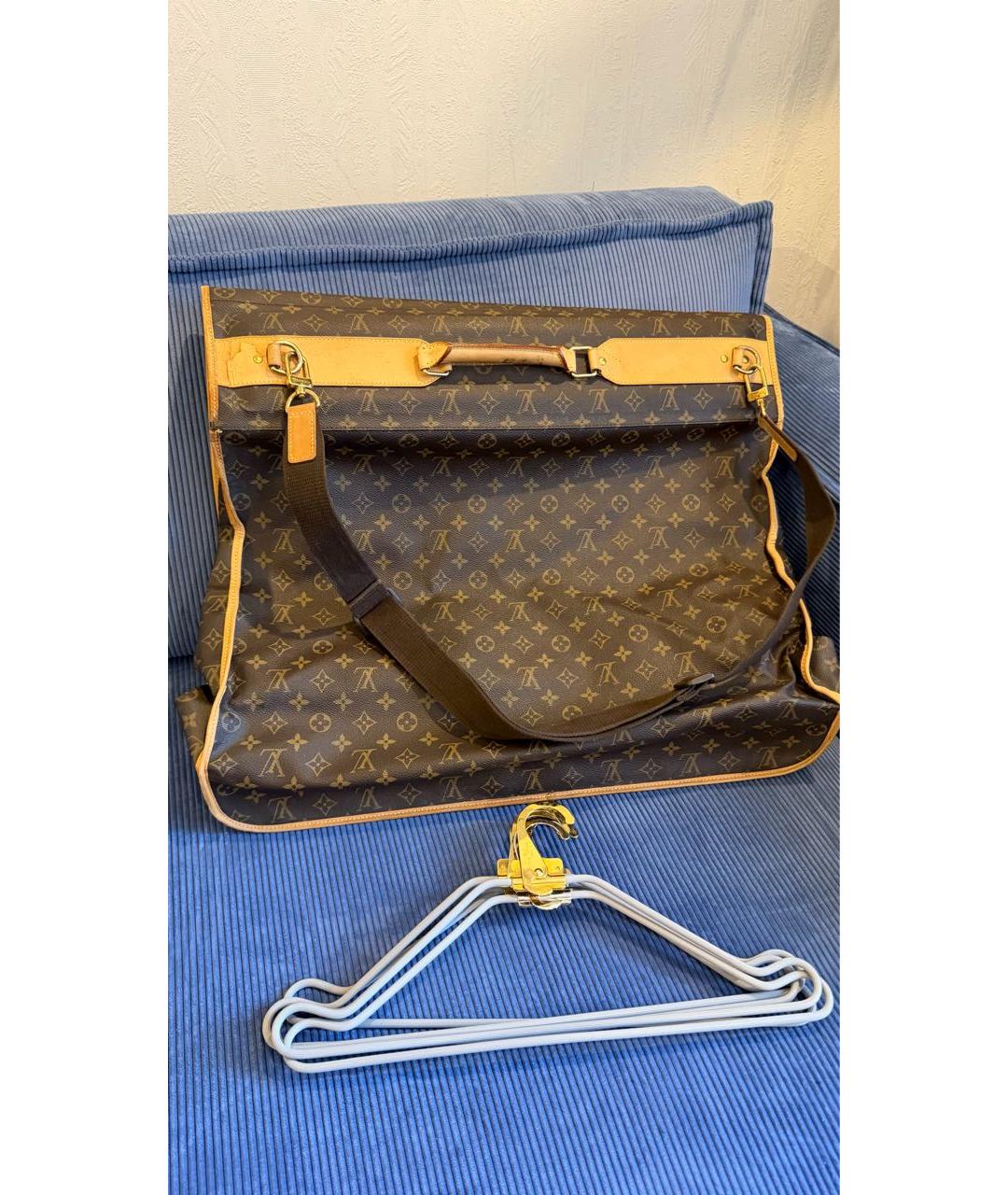 LOUIS VUITTON Коричневый чемодан из канвы, фото 2