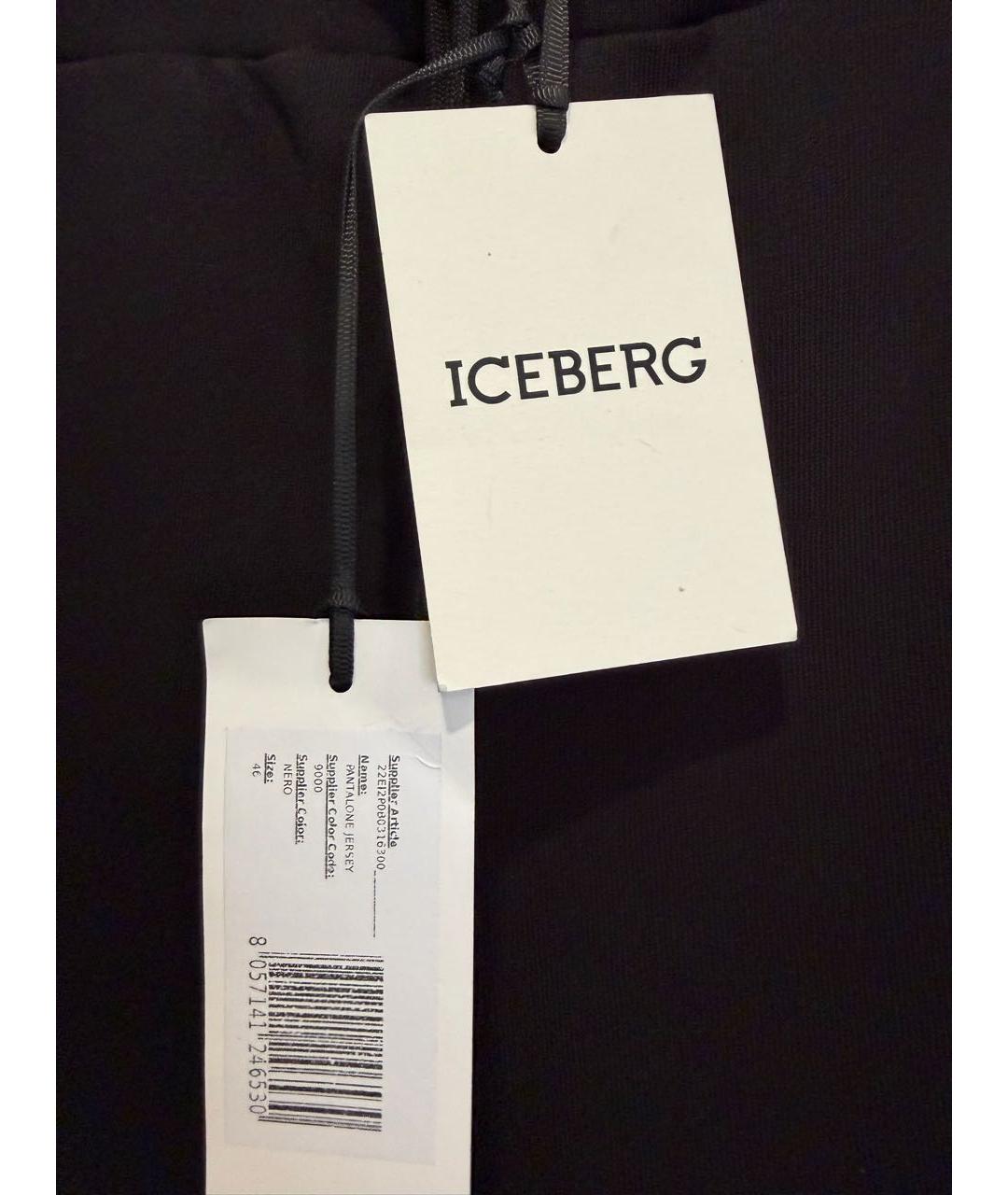 ICEBERG Черные хлопковые спортивные брюки и шорты, фото 3