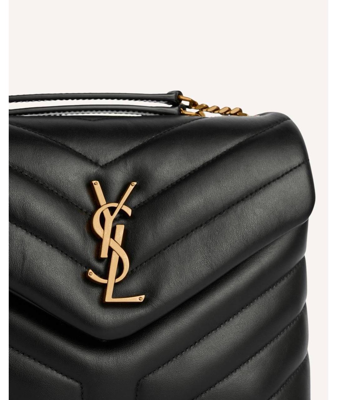 SAINT LAURENT Черная кожаная сумка через плечо, фото 4