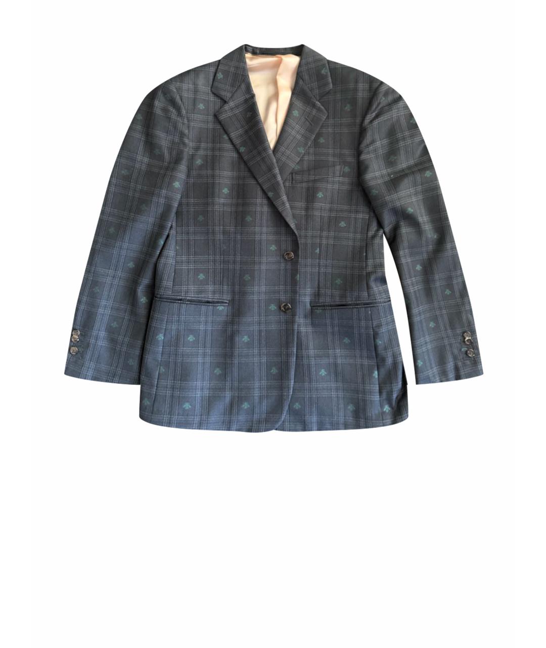 GUCCI Синий классический костюм, фото 1