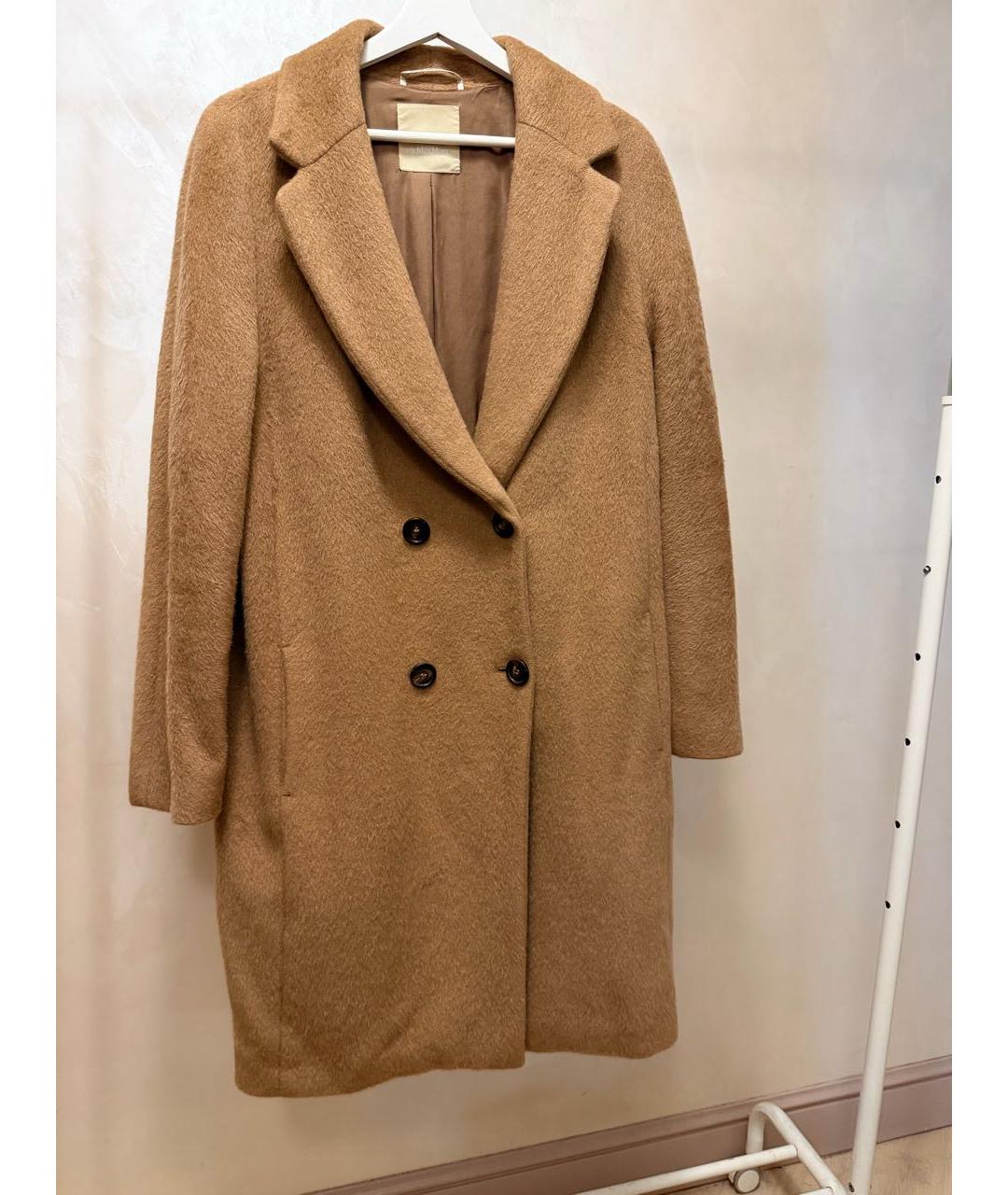 'S MAX MARA Коричневое шерстяное пальто, фото 6