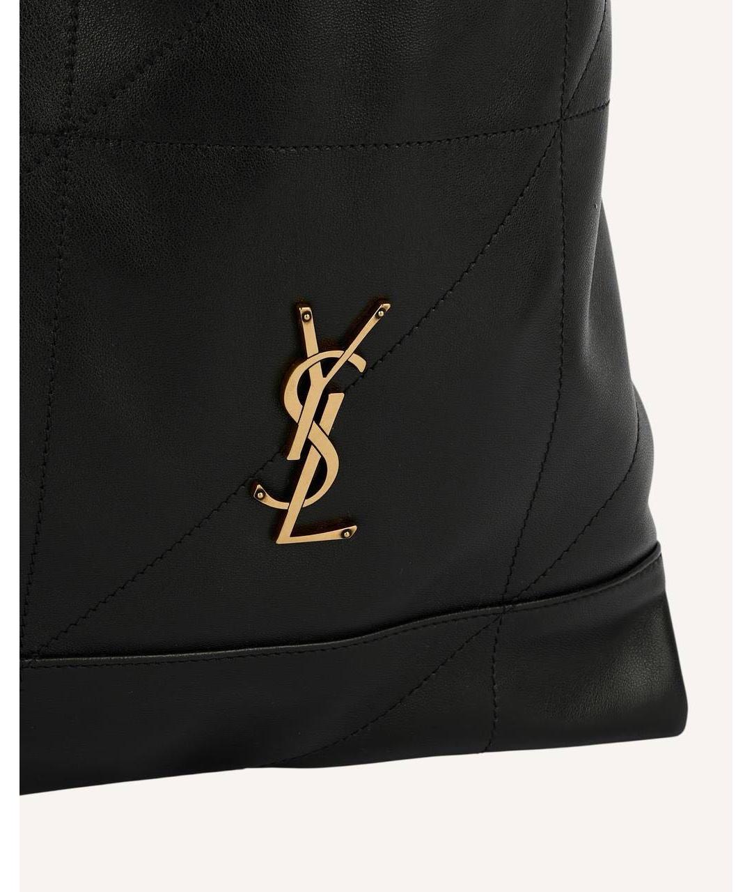 SAINT LAURENT Черная кожаная сумка через плечо, фото 4