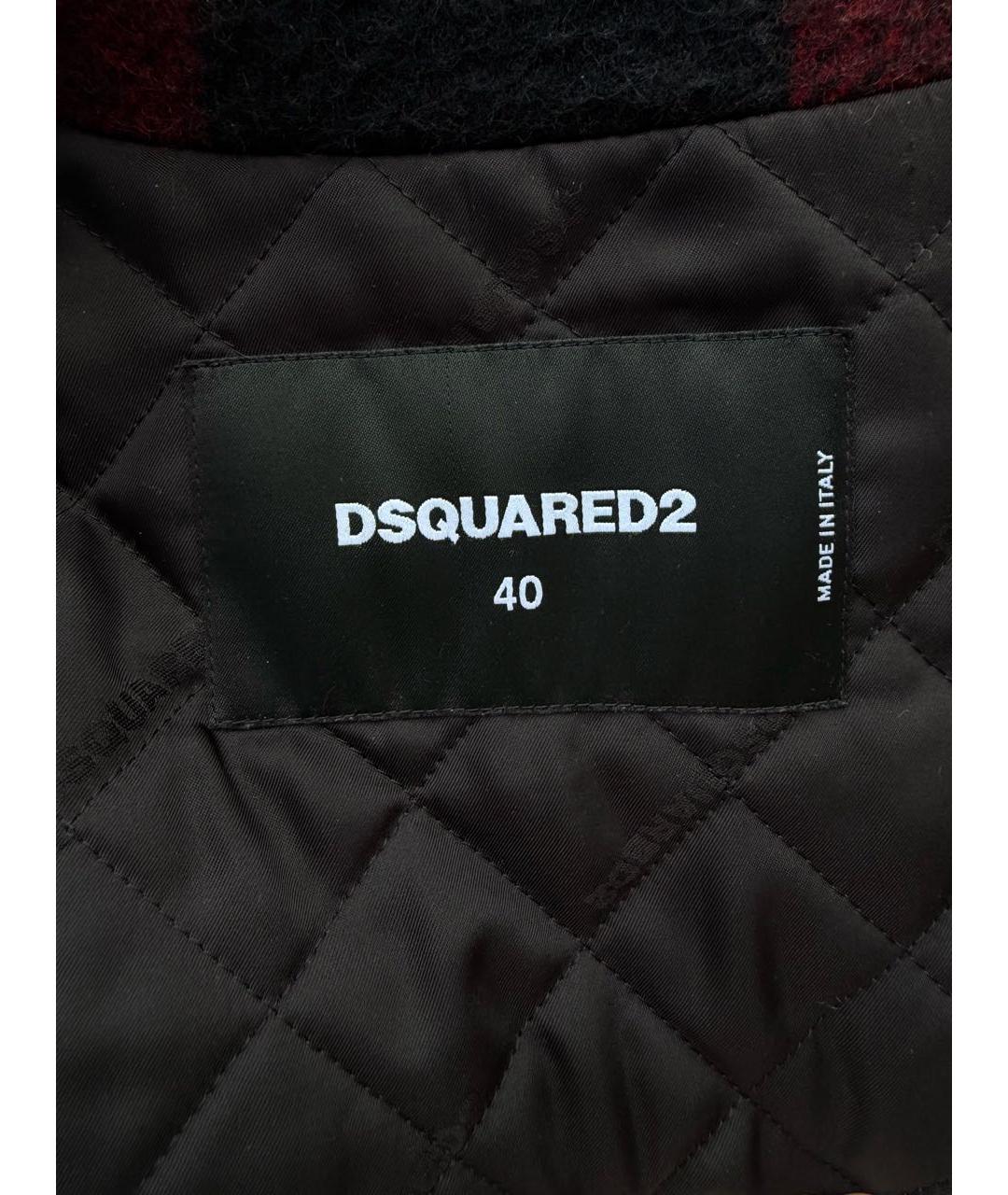 DSQUARED2 Красная шерстяная куртка, фото 3