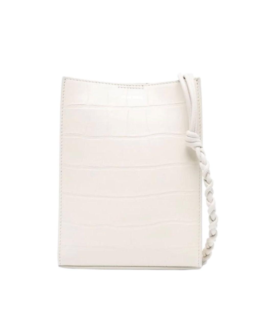 JIL SANDER Белая кожаная сумка через плечо, фото 1