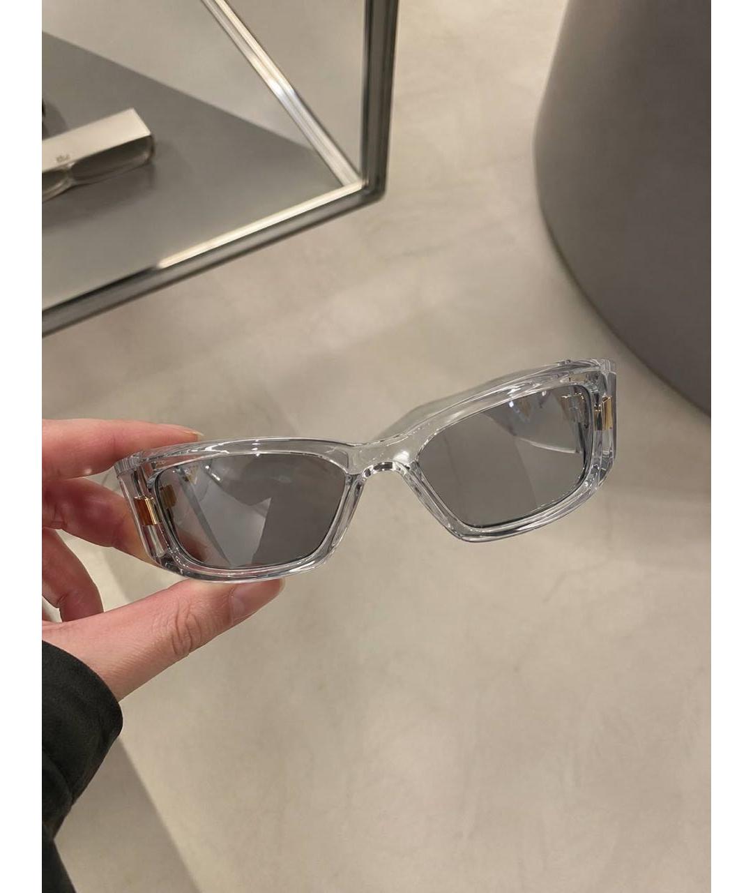 PRADA Серебряные пластиковые солнцезащитные очки, фото 6