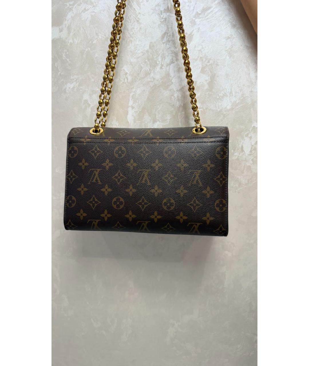 LOUIS VUITTON Коричневая сумка с короткими ручками из канвы, фото 3