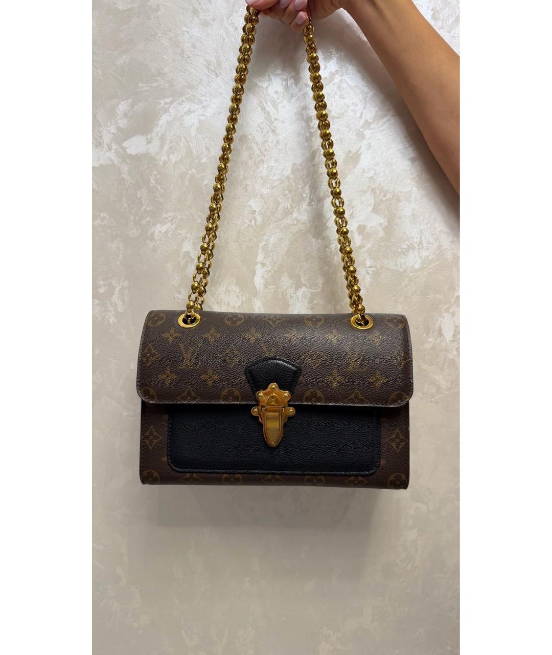LOUIS VUITTON Коричневая сумка с короткими ручками из канвы, фото 8