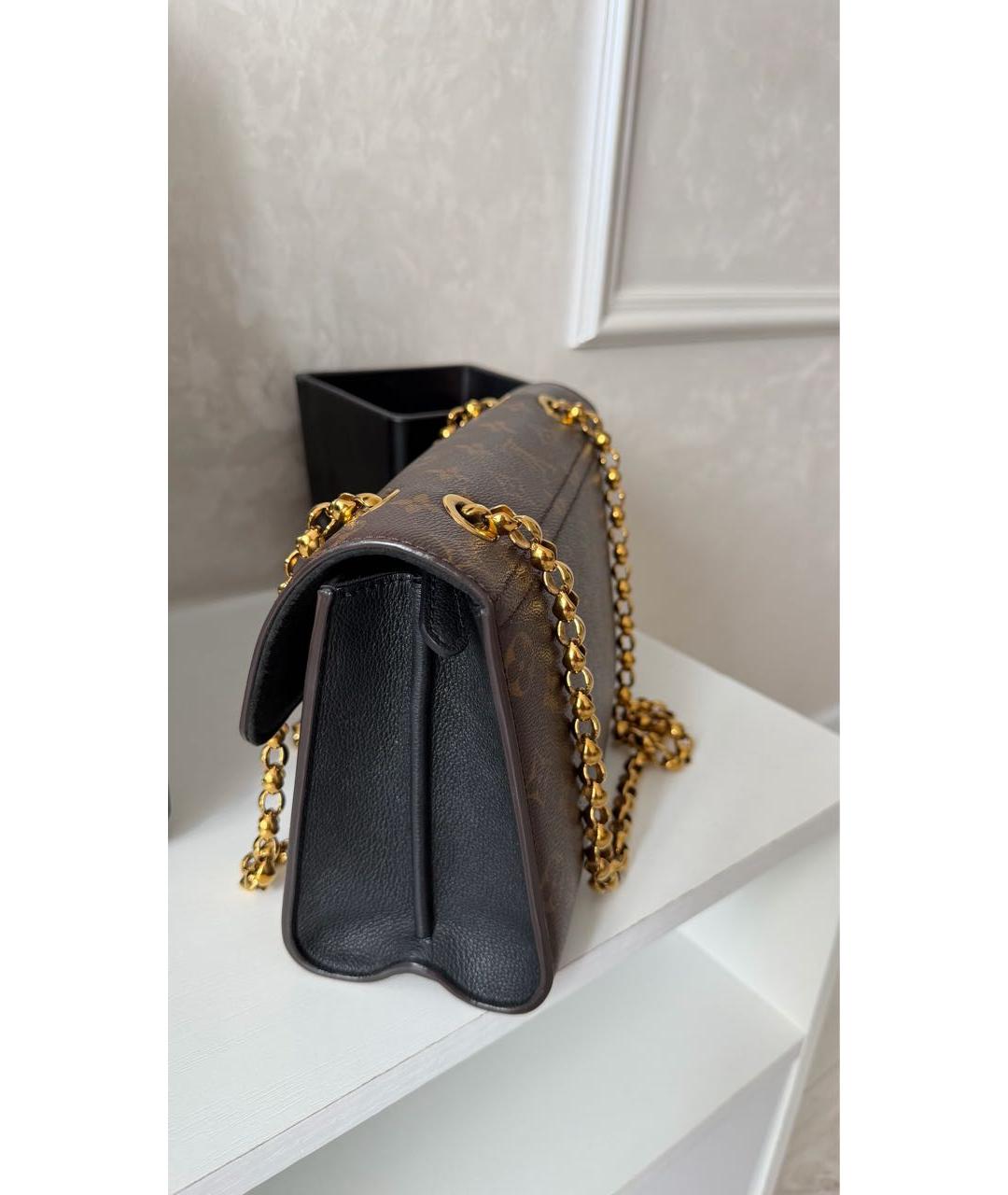 LOUIS VUITTON Коричневая сумка с короткими ручками из канвы, фото 2