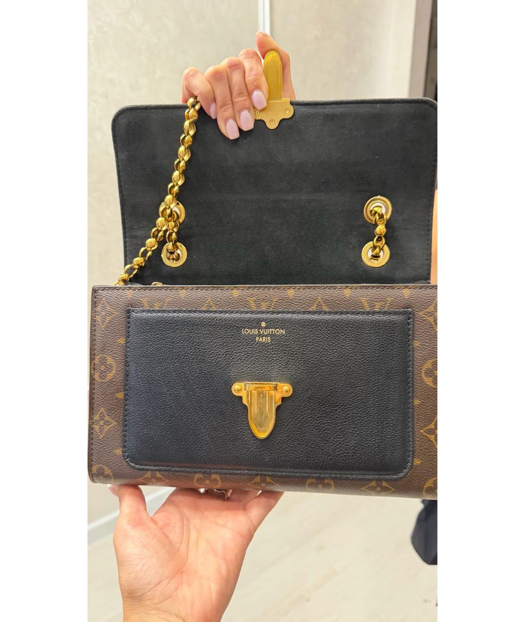 LOUIS VUITTON Коричневая сумка с короткими ручками из канвы, фото 7