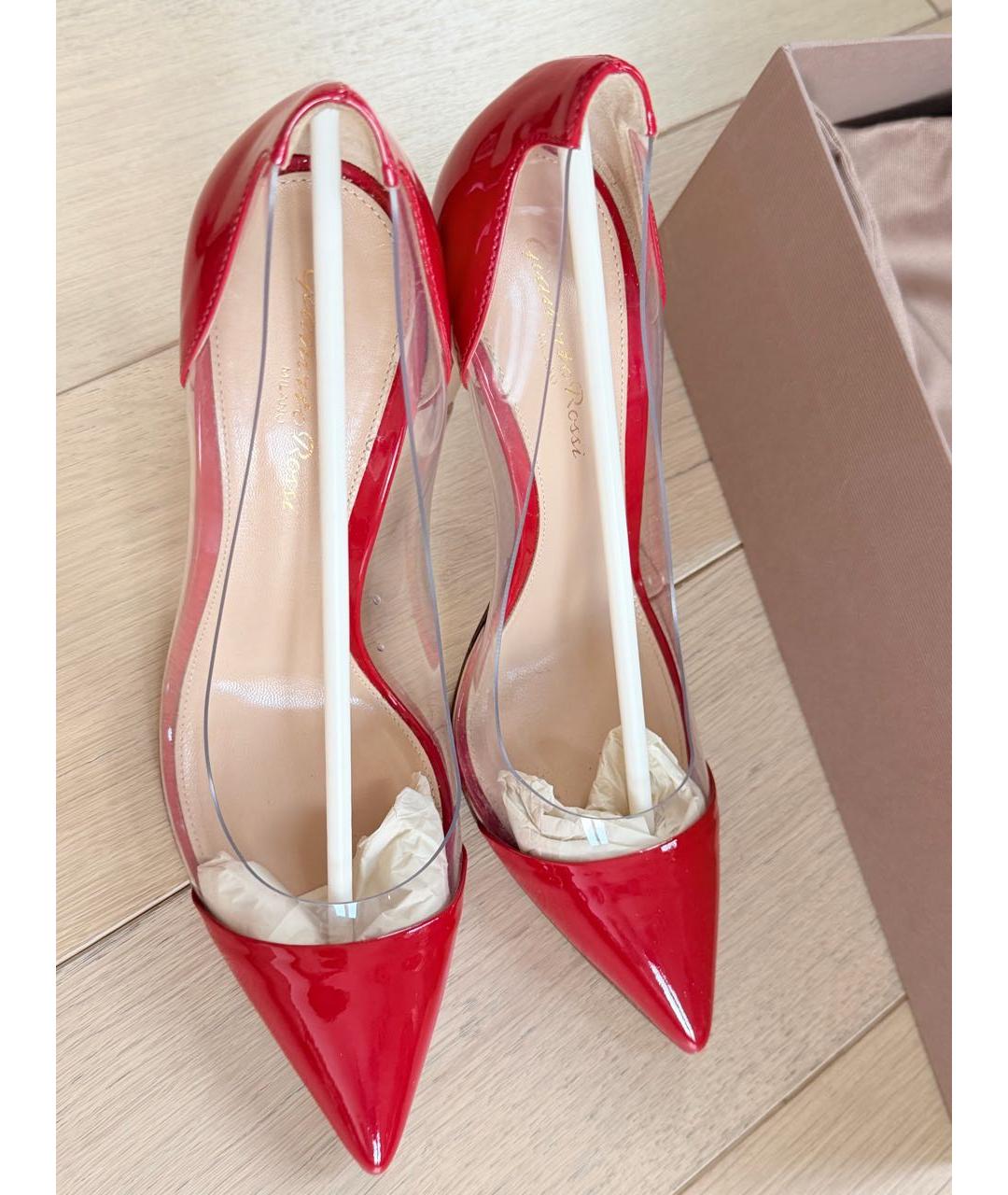 GIANVITO ROSSI Красные туфли из лакированной кожи, фото 2