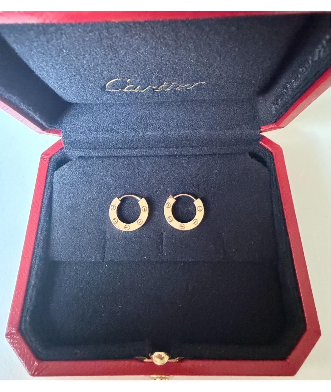 CARTIER Золотые серьги из розового золота, фото 7