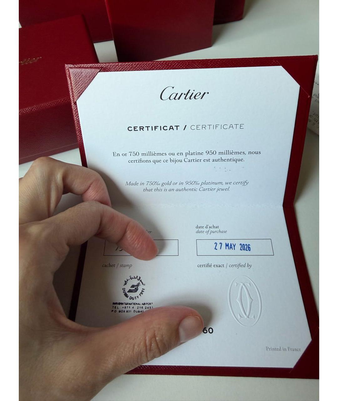 CARTIER Золотые серьги из розового золота, фото 5