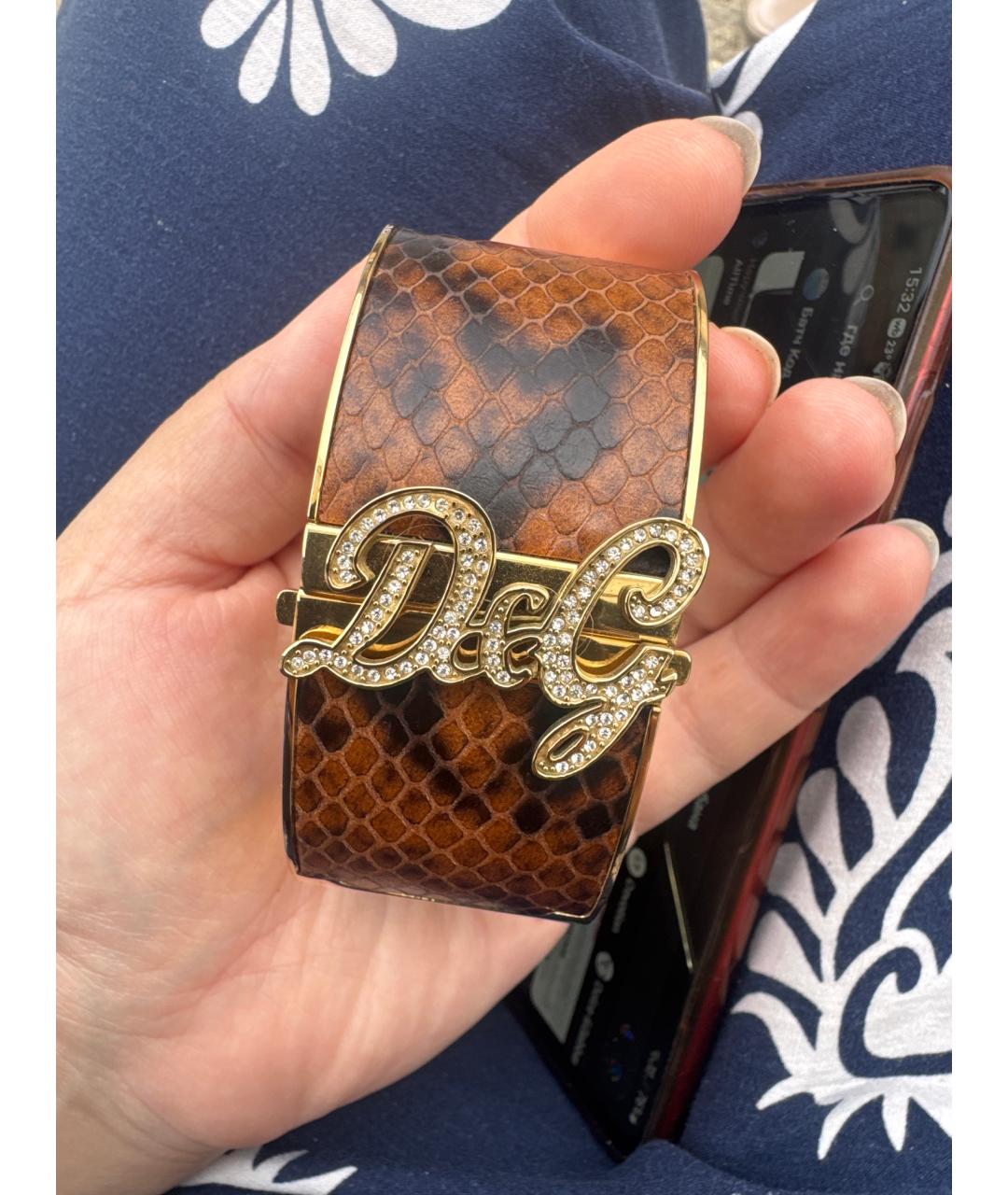 DOLCE&GABBANA Золотые стальные часы, фото 5