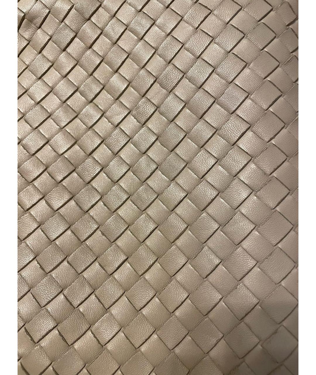 BOTTEGA VENETA Бежевая кожаная сумка через плечо, фото 3
