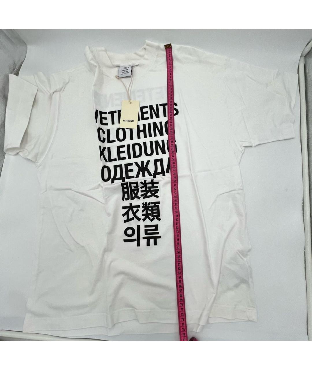 VETEMENTS Белая хлопковая футболка, фото 6