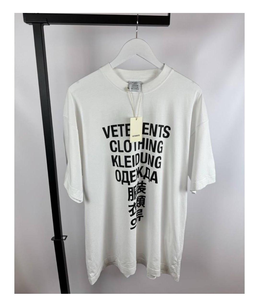 VETEMENTS Белая хлопковая футболка, фото 7