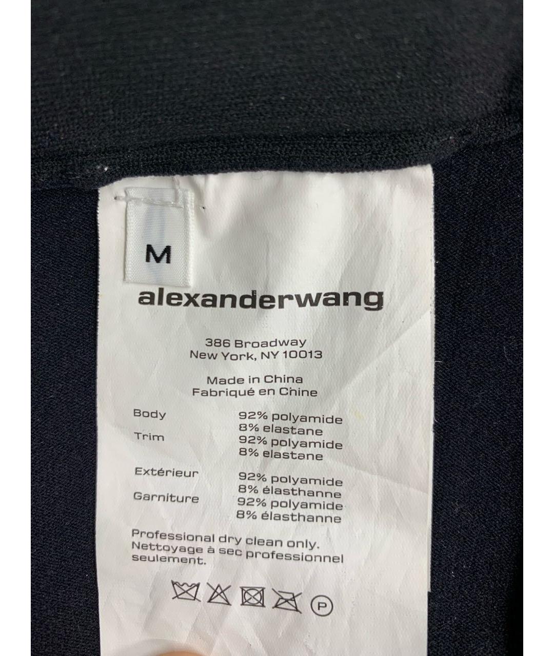 ALEXANDER WANG Черное полиамидовое платье, фото 4