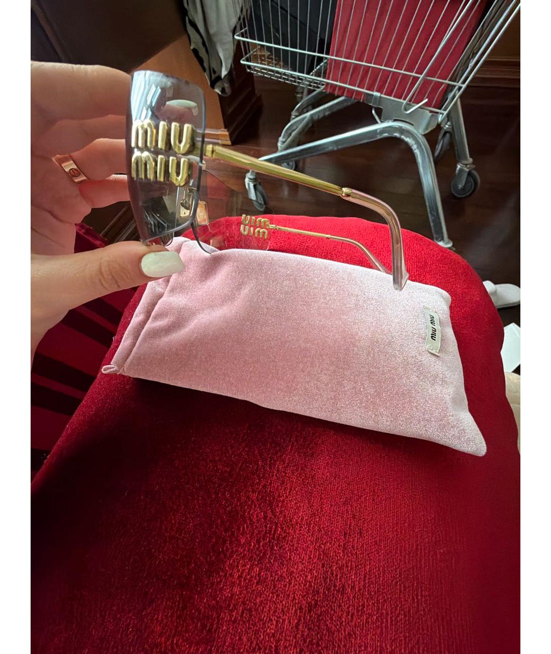 MIU MIU Серые солнцезащитные очки, фото 2