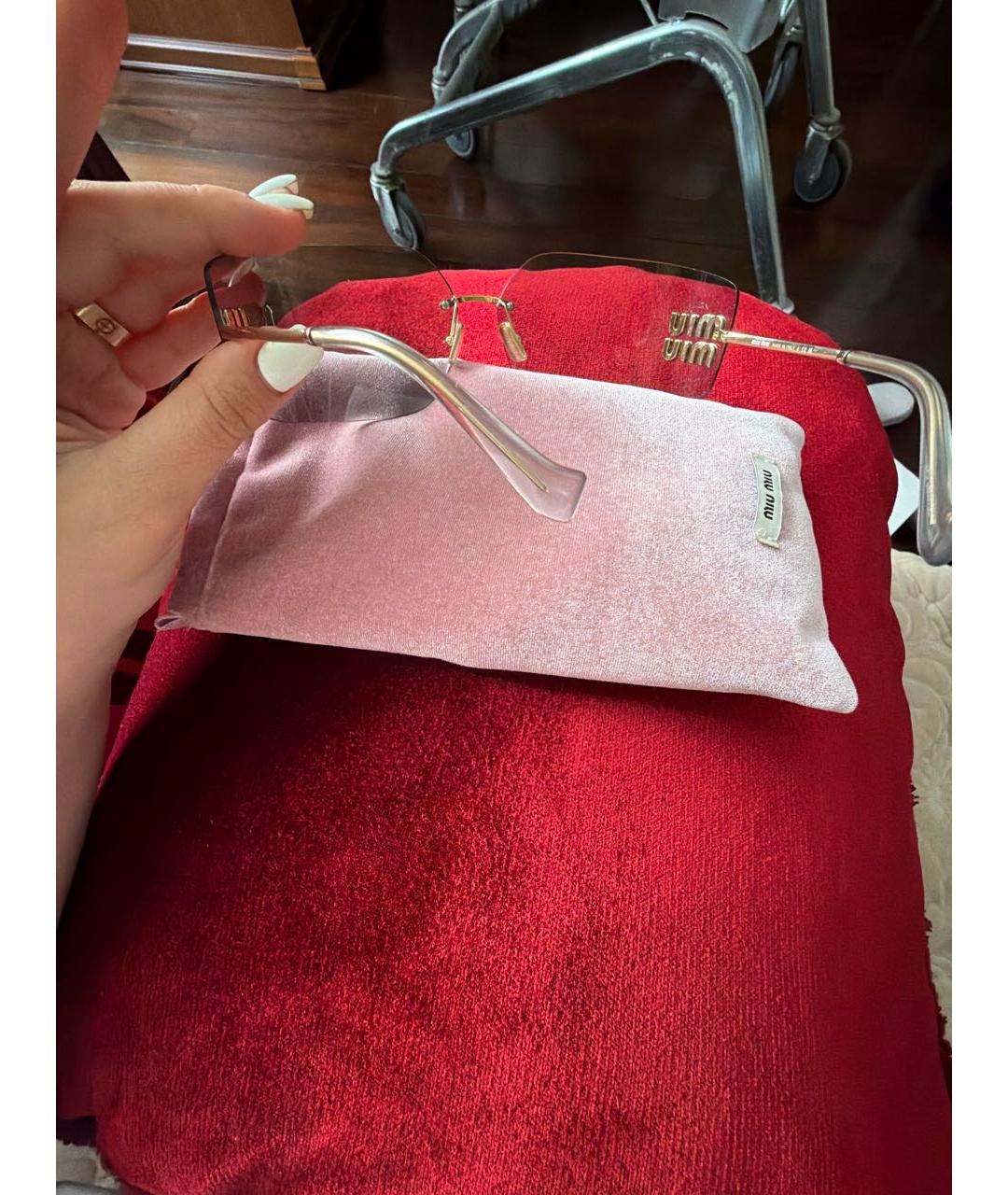MIU MIU Серые солнцезащитные очки, фото 4