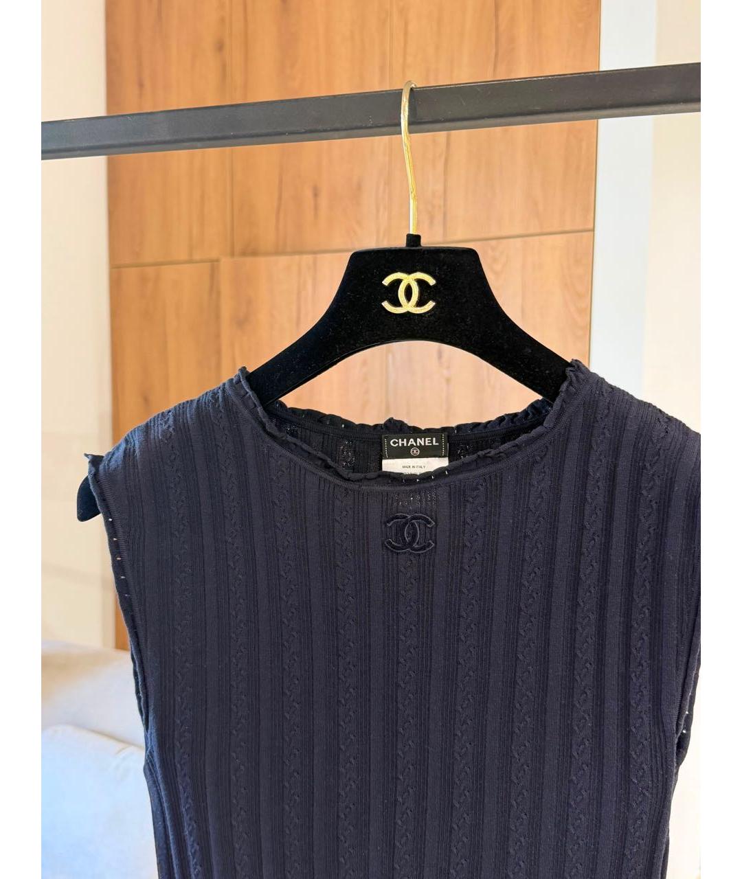 CHANEL Черная майка, фото 2