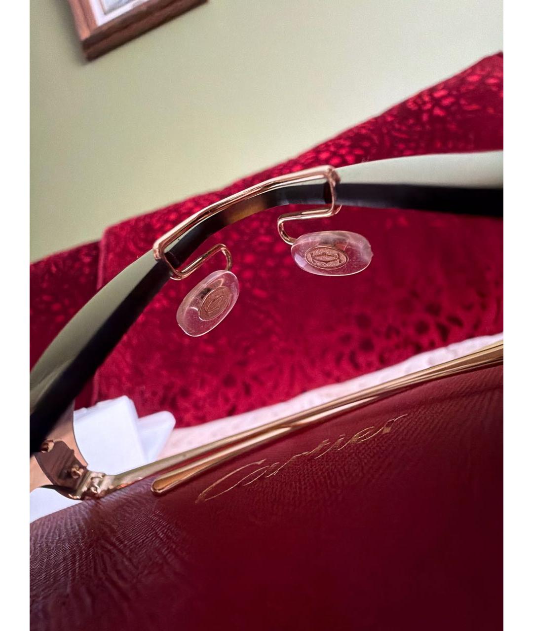 CARTIER Коричневые солнцезащитные очки, фото 7