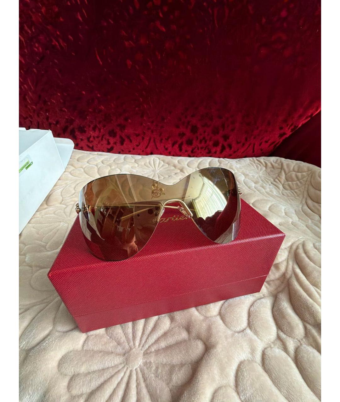 CARTIER Коричневые солнцезащитные очки, фото 8